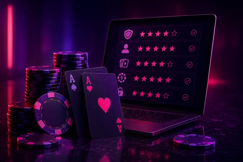 Pokerkaarten, fiches en beoordelingscriteria voor de beste pokersites in Nederland.